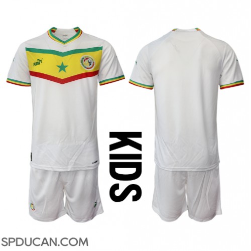 Dječji Nogometni Dres Senegal Domaci SP 2022 Kratak Rukav (+ Kratke hlače)